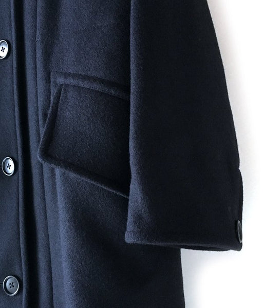 MHL./BASIC WOOL MELTON COAT WOMENS (NAVY)