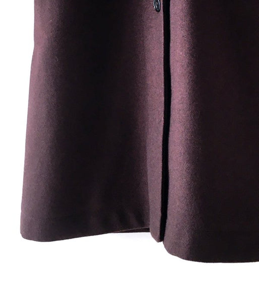 MHL./BASIC WOOL MELTON COAT WOMENS (DARK BROWN)