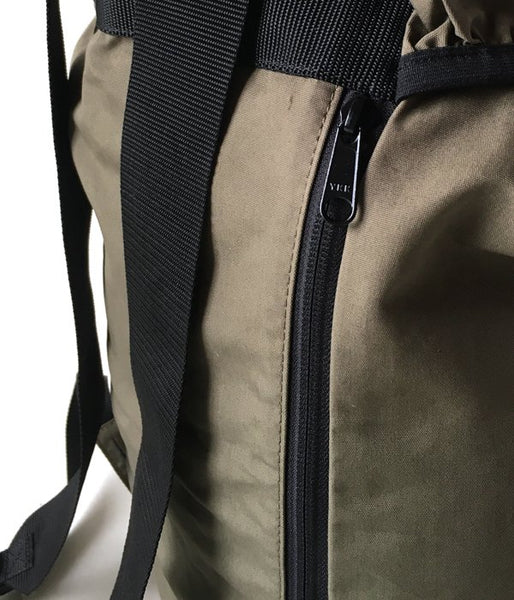 MHL./COTTON NYLON OXFORD BACK PACK (KHAKI)