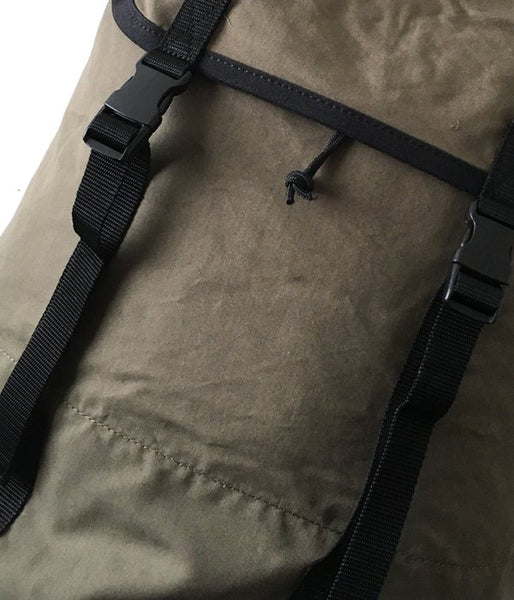 MHL./COTTON NYLON OXFORD BACK PACK (KHAKI)