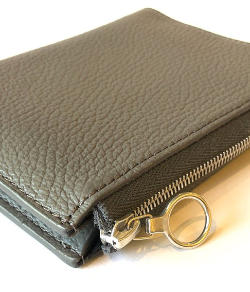 Aeta/PEBBLE GRAIN LEATHER WALLET TypeB(GRAY)