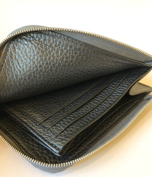 Aeta/PEBBLE GRAIN LEATHER WALLET TypeB(GRAY)