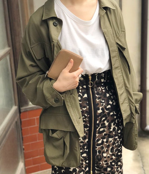 Aeta/PEBBLE GRAIN LEATHER WALLET TypeB(BEIGE)