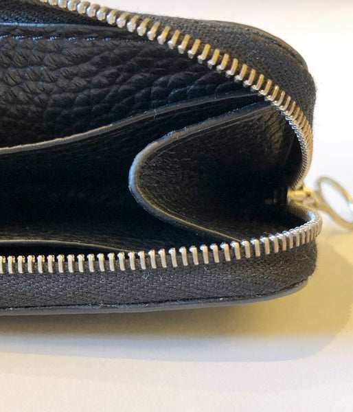 Aeta/PEBBLE GRAIN LEATHER COIN CASE(BLACK)