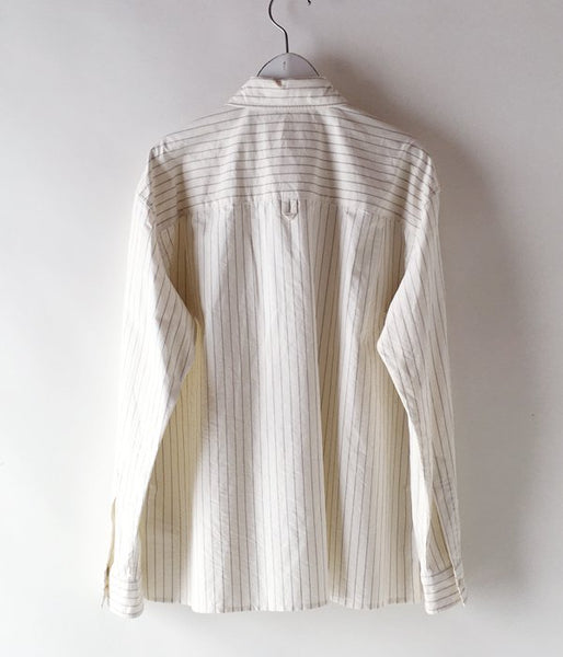 MHL./TWIN STRIPE COTTON SHIRTS (WHITE)