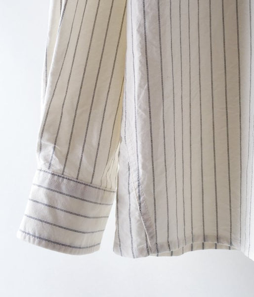 MHL./TWIN STRIPE COTTON SHIRTS (WHITE)