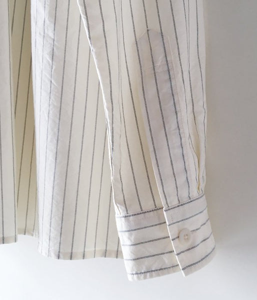 MHL./TWIN STRIPE COTTON SHIRTS (WHITE)