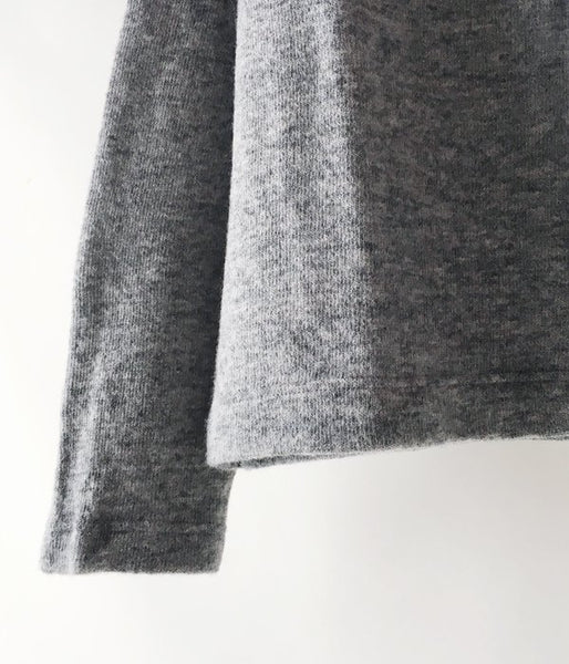MHL./SOFT SHETLAND WOOL KNIT (GRAY)