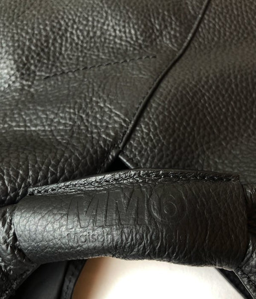 MM6 MAISON MARGIELA/LEATHER JAPANESE TOTE BAG(BLACK)(3)