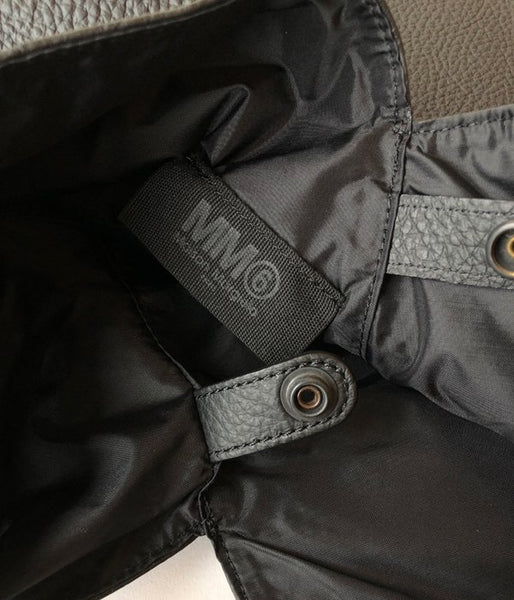 MM6 MAISON MARGIELA/LEATHER JAPANESE TOTE BAG(BLACK)(3)