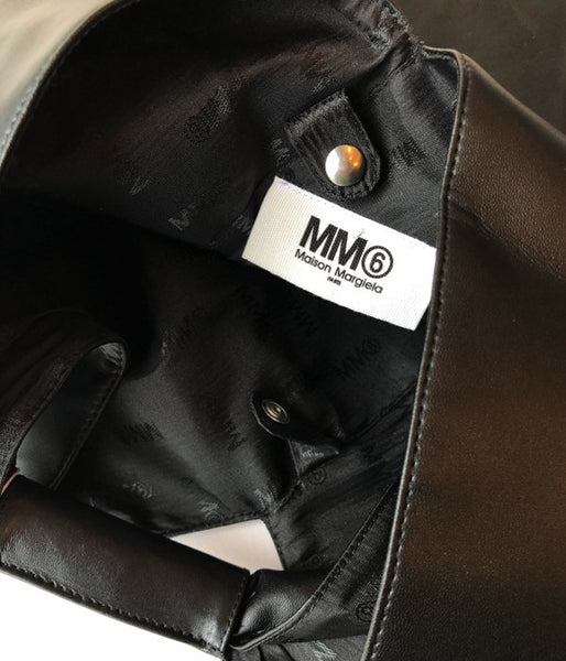 MM6 MAISON MARGIELA/ECO LEATHER JAPANESE TOTE BAG(BLACK)