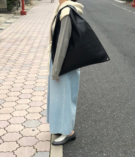 MM6 MAISON MARGIELA/ECO LEATHER JAPANESE TOTE BAG(BLACK)