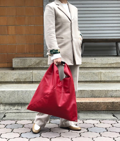 MM6 MAISON MARGIELA/ECO LEATHER JAPANESE TOTE BAG(RED)