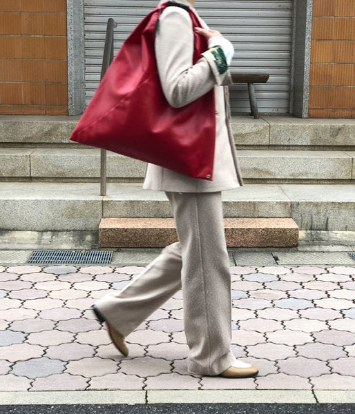 MM6 MAISON MARGIELA/ECO LEATHER JAPANESE TOTE BAG(RED)