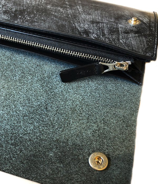 MARGARET HOWELL/BRIDLE LEATHER LONG WALLET(BLACK)(2)