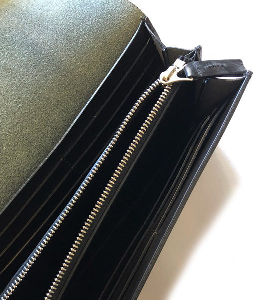 MARGARET HOWELL/BRIDLE LEATHER LONG WALLET(BLACK)(2)