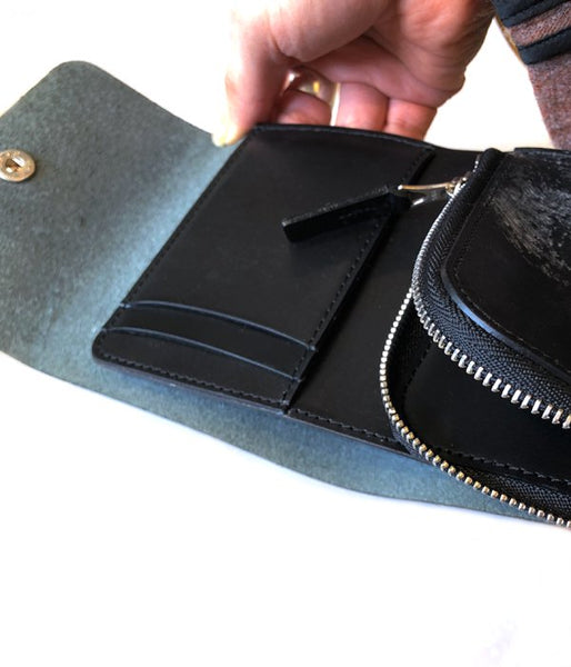 MARGARET HOWELL/BRIDLE LEATHER MINI WALLET(BLACK)