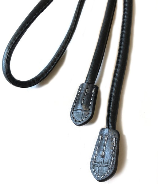 WRYHT/LEATHER STRING BELT(BLACK)(3)