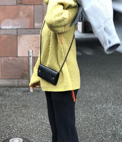 WRYHT/LEATHER STRING BELT(BLACK)(3)