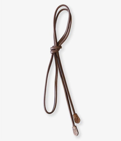 WRYHT/LEATHER STRING BELT(CHESTNUT)