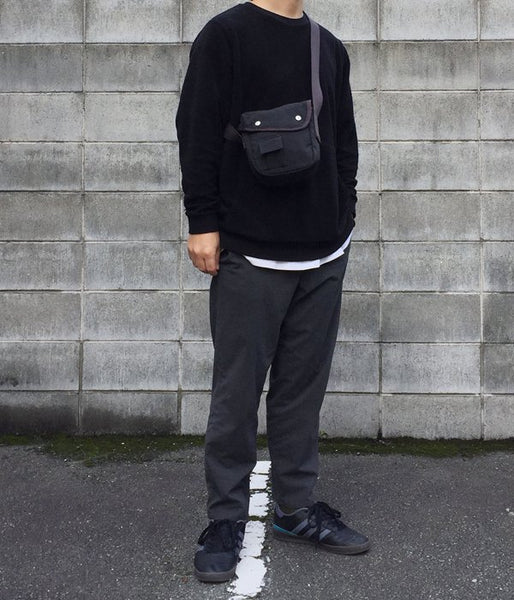 MHL./VINTAGE WASHED NYLON BAG (BLACK)