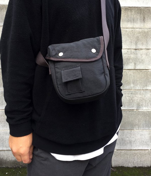 MHL./VINTAGE WASHED NYLON BAG (BLACK)