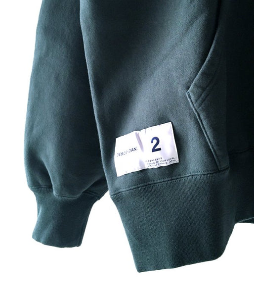 DESCENDANT/BARKELEY HOODED SWEATSHIRT (GREEN)