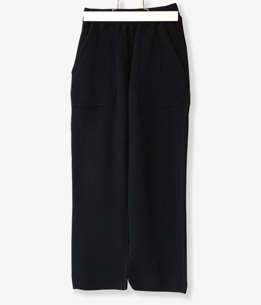 PHEENY/BIG WAFFLE SLIT PANTS(BLACK)(2)