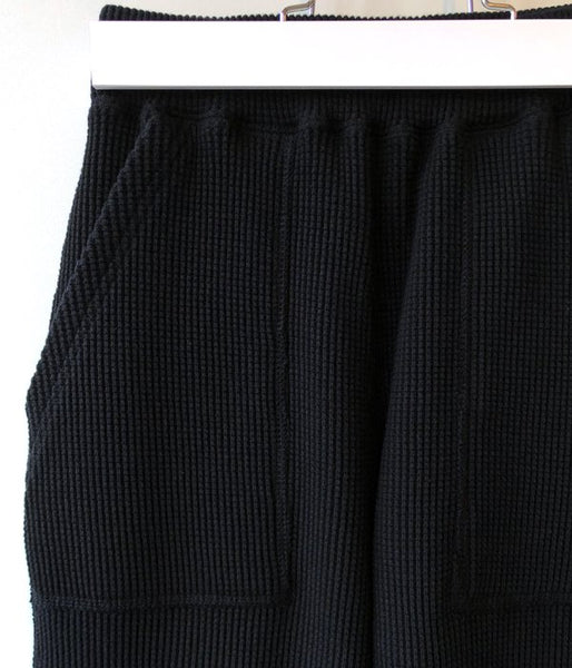 PHEENY/BIG WAFFLE SLIT PANTS(BLACK)(2)