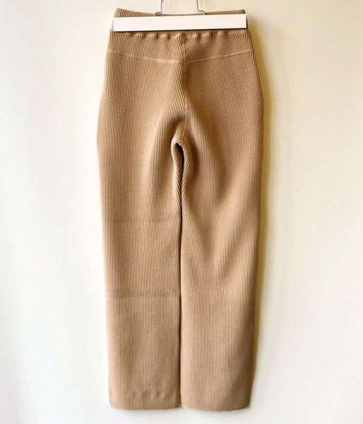 PHEENY/BIG WAFFLE SLIT PANTS(BEIGE)