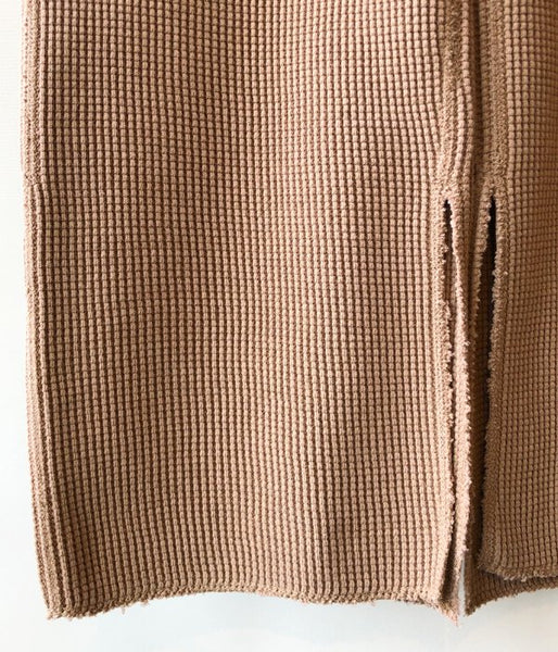 PHEENY/BIG WAFFLE SLIT PANTS(BEIGE)