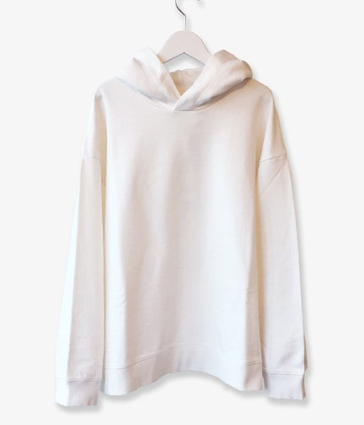 MM6 MAISON MARGIELA/SIDE SLIT LOGO BACK HOODIE(WHITE)