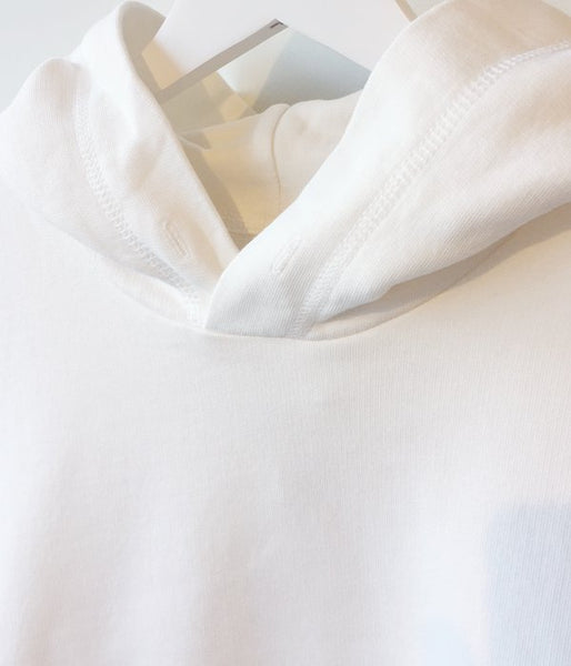 MM6 MAISON MARGIELA/SIDE SLIT LOGO BACK HOODIE(WHITE)