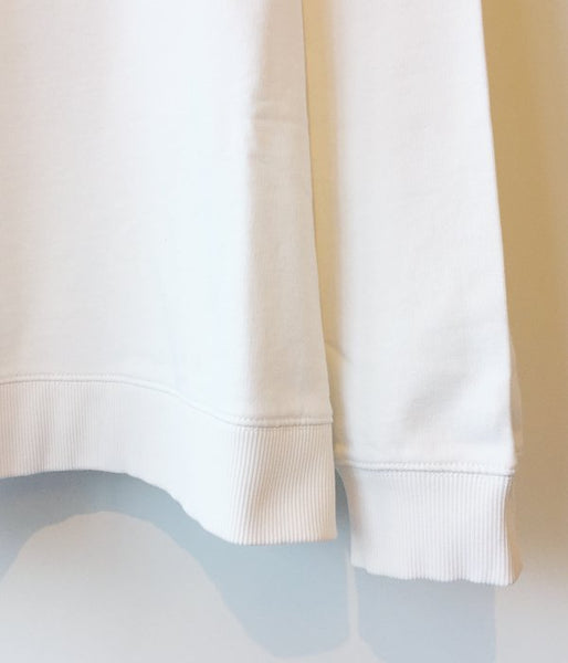 MM6 MAISON MARGIELA/SIDE SLIT LOGO BACK HOODIE(WHITE)