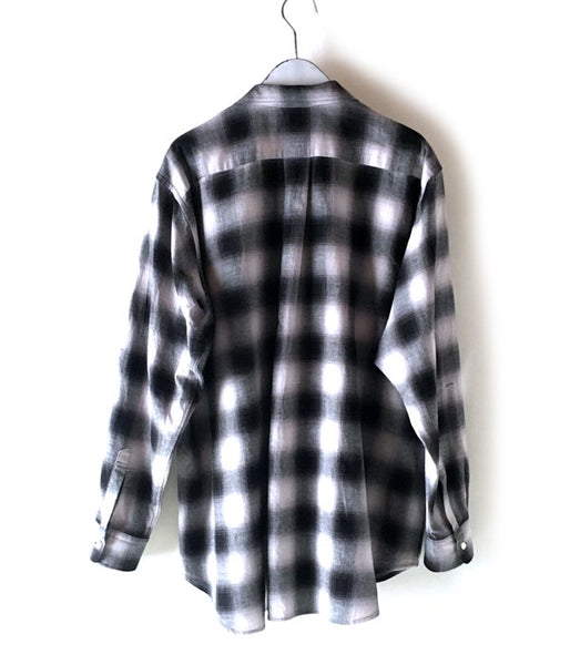 holk/OPEN SHIRT ONBRAE CHECK (BLACK)