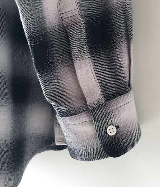 holk/OPEN SHIRT ONBRAE CHECK (BLACK)