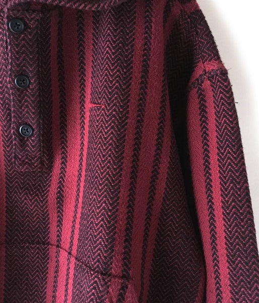 DESCENDANT/BAJA HOODED LS SHIRT (BURGUNDY)