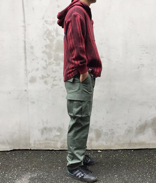 DESCENDANT/BAJA HOODED LS SHIRT (BURGUNDY)