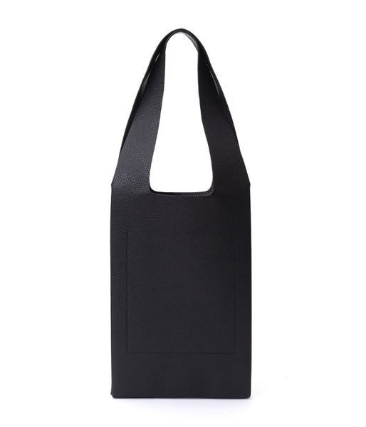 Aeta/PEBBLE GRAIN LEATHER TOTE S(BLACK)