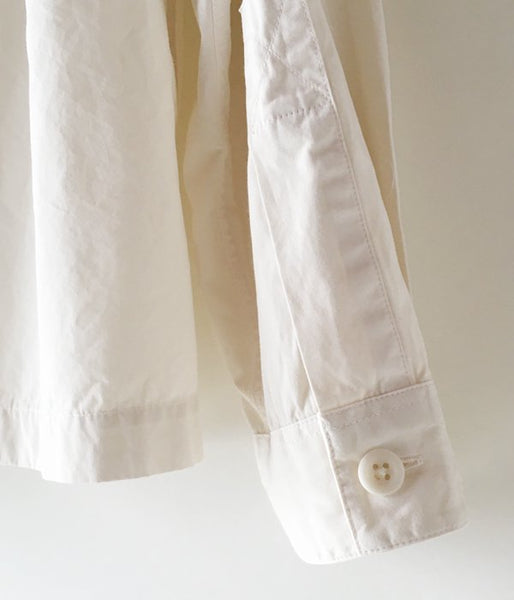 MHL./GARMENT DYE TOUGH COTTON POPLIN SHIRTS (WHITE)