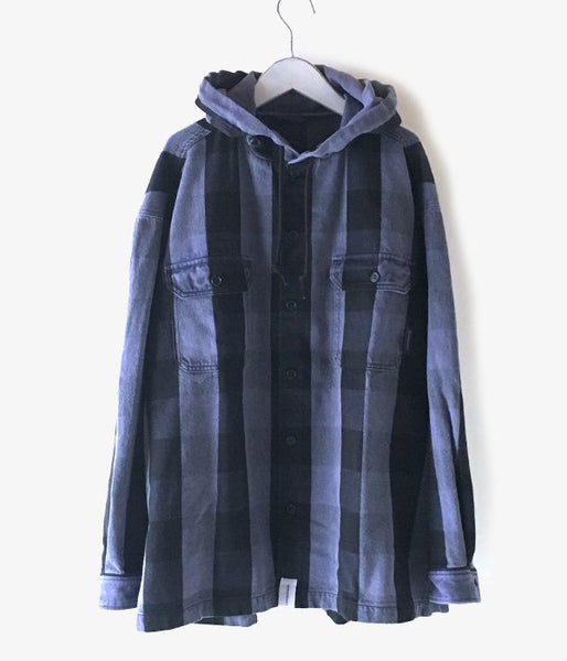 DESCENDANT/SPICOLI HOODED LS SHIRT (PURPLE)