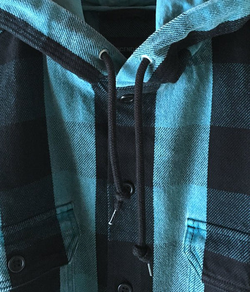 DESCENDANT/SPICOLI HOODED LS SHIRT (TEAL)