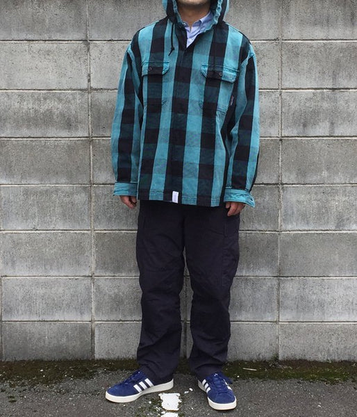 DESCENDANT/SPICOLI HOODED LS SHIRT (TEAL)