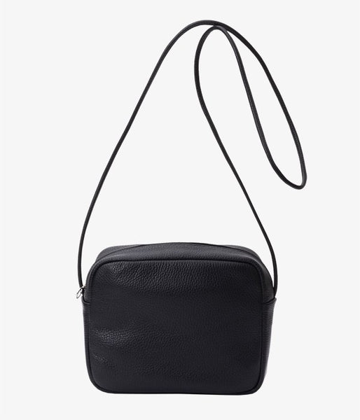 Aeta/PEBBLE GRAIN LEATHER SHOULDER S(BLACK)(2)