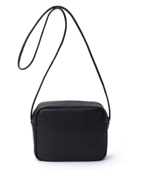 Aeta/PEBBLE GRAIN LEATHER SHOULDER S(BLACK)(2)