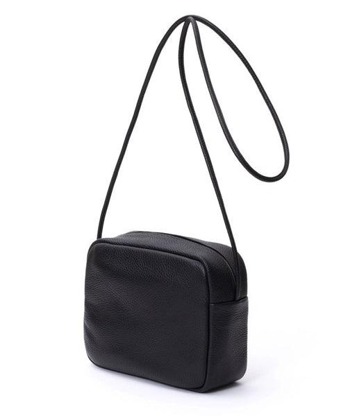 Aeta/PEBBLE GRAIN LEATHER SHOULDER S(BLACK)(2)
