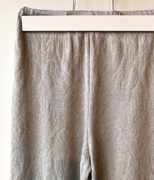 TAN/IKAT PATTERN PANTS(SILVER)