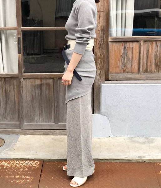 TAN/IKAT PATTERN PANTS(SILVER)