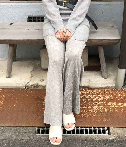 TAN/IKAT PATTERN PANTS(SILVER)