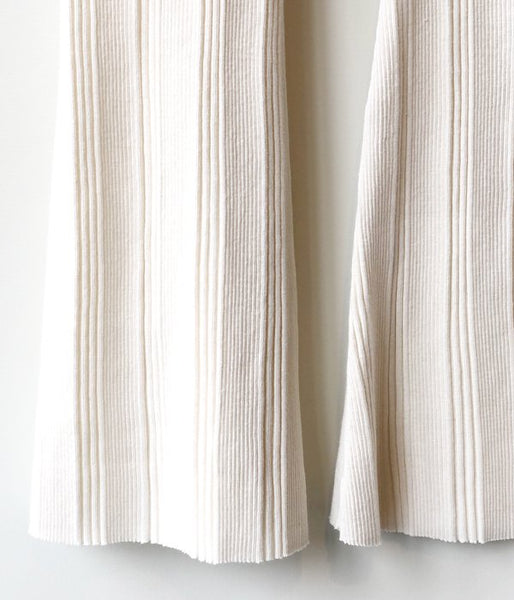 PHEENY/RANDOM RIB FLARED PANTS(IVORY)